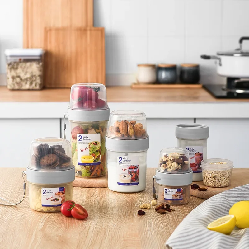 Meal Prep Jar - Ontbijt Havermout Granen Moer Yoghurt Salade