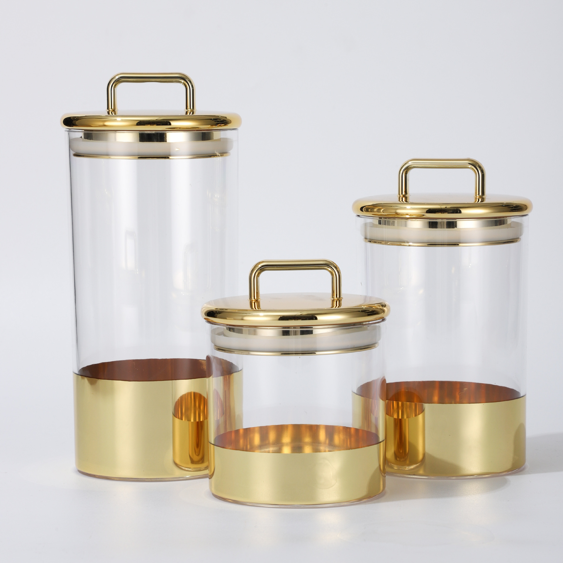Meal Prep Jar - Gouden Glas Verzegeld Kan Koffieboon Opslagcontainer
