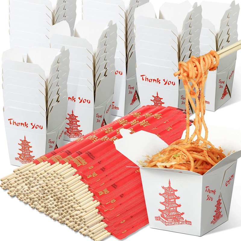 Meal Prep Recipes - Pagode Chinese afhaalvoedselcontainers zonder handvat Wegwerpnoedeldozen