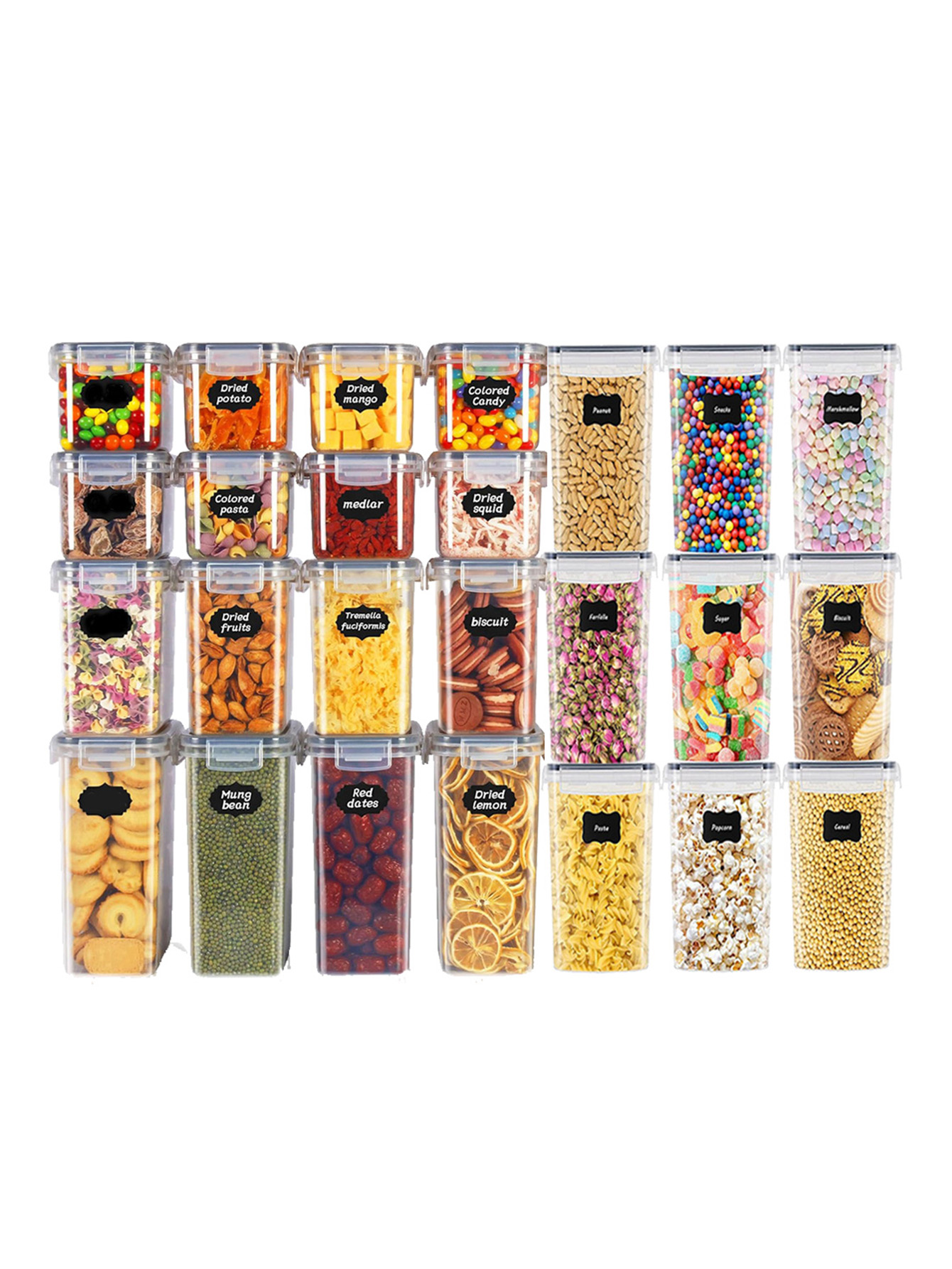 Meal Prep Jar - 48 stuks, verzegelde voedselbewaarcontainers met deksels,