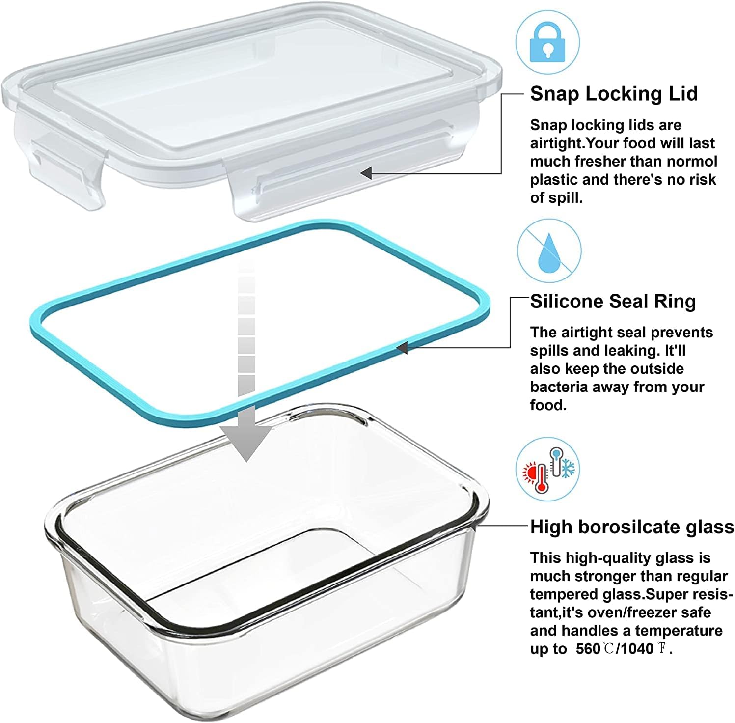 18-delige set glazen voorraadp - Meal Prep Container recensie en prijs