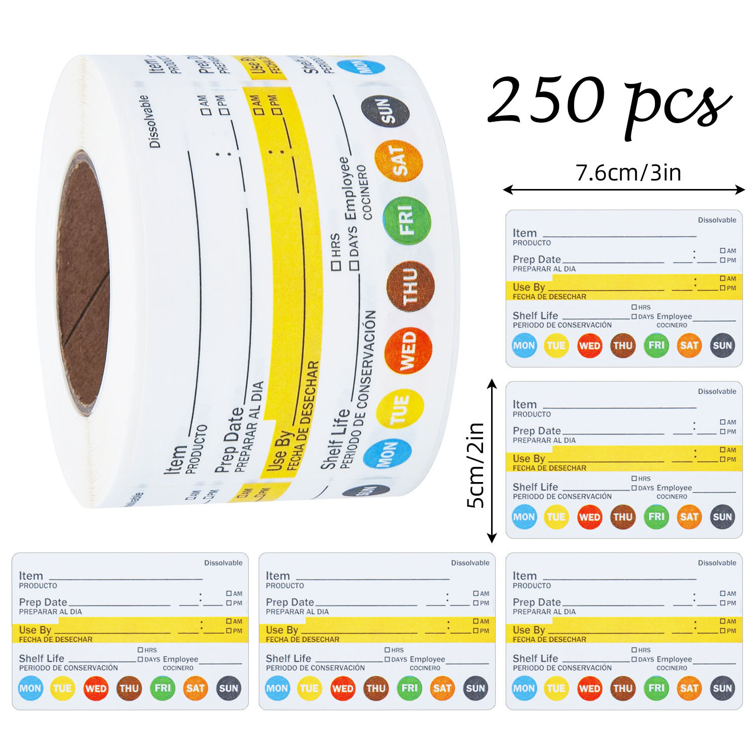 250 Stuks/Roll Voedsel Datumla - Meal Prep Jar recensie en prijs