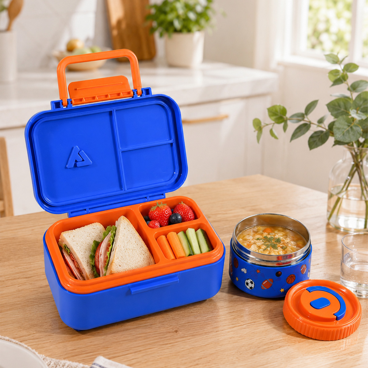 Bento lunchbox met 13oz roestv - Meal Prep Recipes recensie en prijs