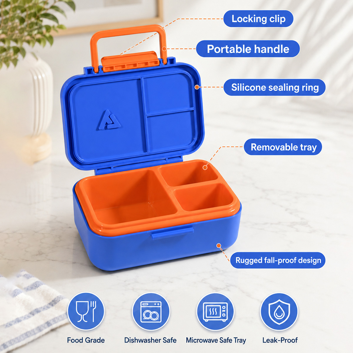Bento lunchbox met 13oz roestv - Meal Prep Recipes recensie en prijs