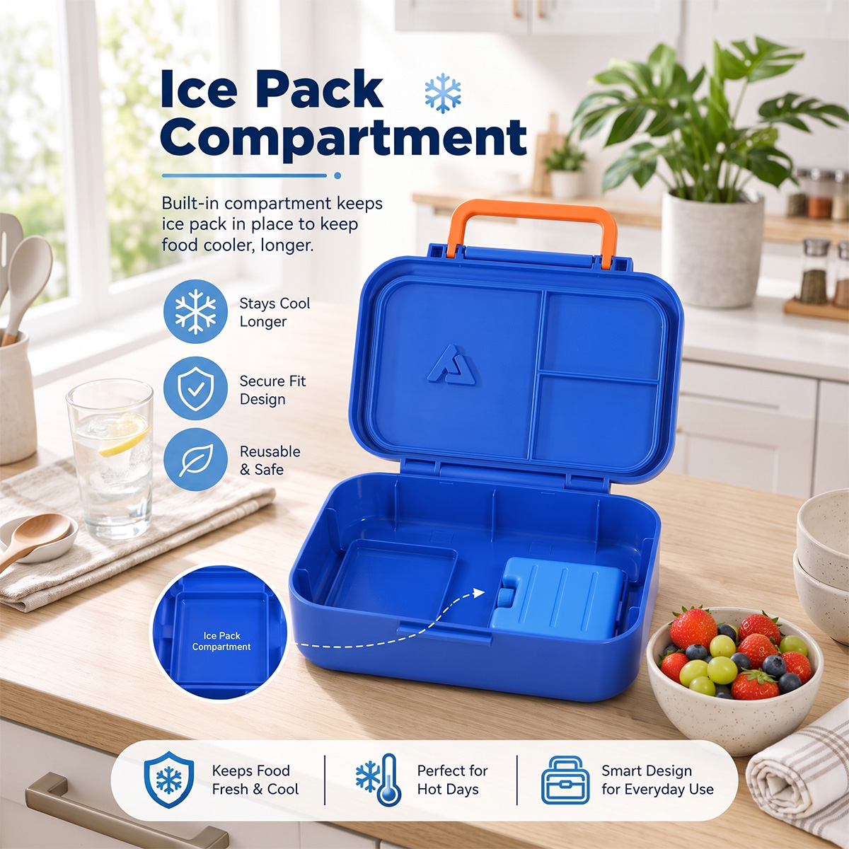 Bento lunchbox met 13oz roestv - Meal Prep Recipes recensie en prijs