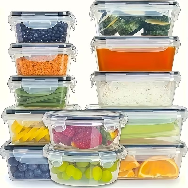 4-delige transparante voedselb - Meal Prep Jar recensie en prijs