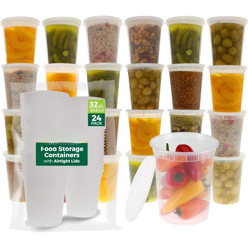 [24 Set] 8Oz-32 Oz Plastic Del - Meal Prep Container recensie en prijs