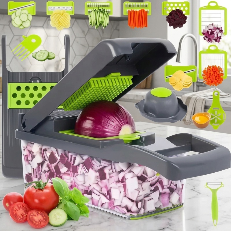 16-in-1 groentesnijder, -schaa - Meal Prep Recipes recensie en prijs