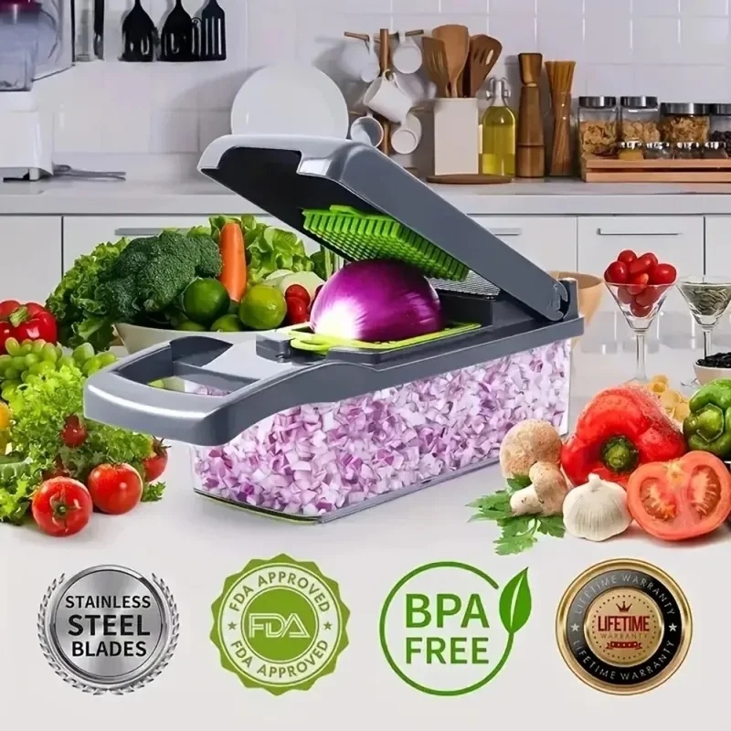 16-in-1 groentesnijder, -schaa - Meal Prep Recipes recensie en prijs