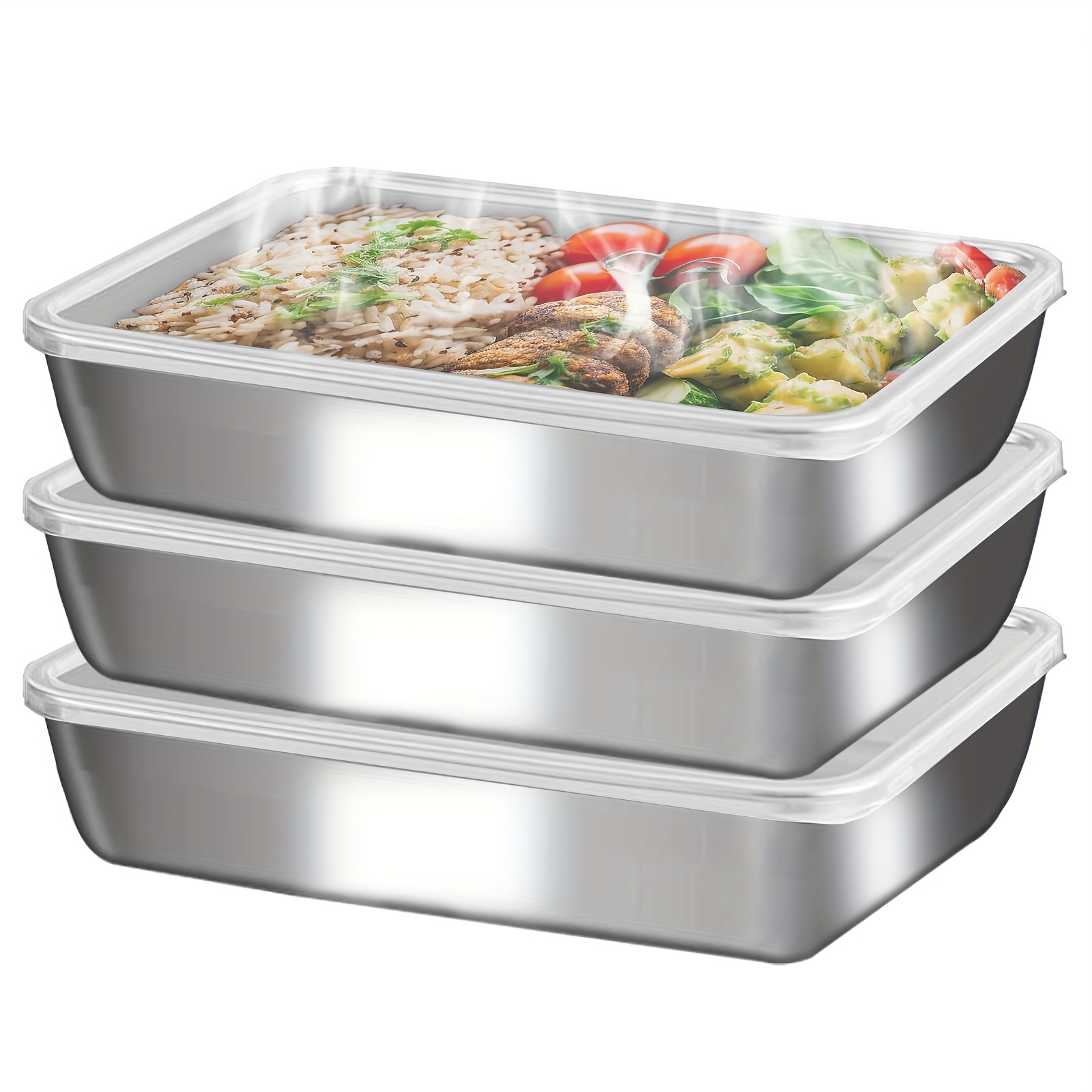 3-delige RVS voedselcontainers - Meal Prep Container recensie en prijs